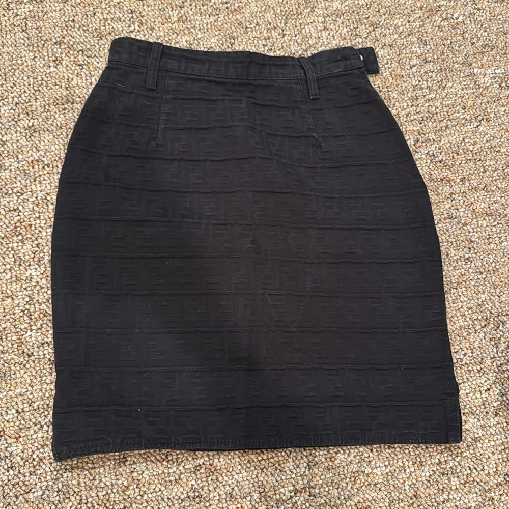 Vintage 1990 Fendi Zucca Fendi Logo Skirt